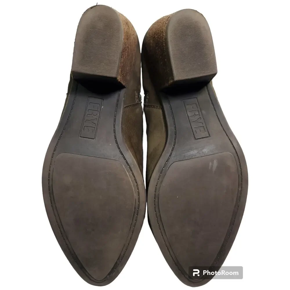 Frye | Judith, Suede Pull on Side Zip Ankle Boots | Size 9